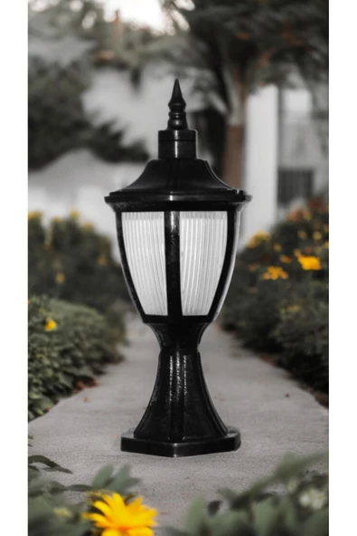 fullreyon 10 Watt Beyaz Işık Led Ampul Dahil Dekoratif Set Üstü Armatür, Plastik Bahçe Duvar Aydınlatma Apliği - 7