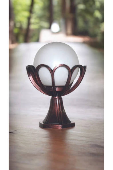 fullreyon E27 Duylu Bakır Eskitme Armatür, Bahçe Duvar Aydınlatma Apliği, Bahçe Duvar Armatürü Papatya Armatür - Resim 6