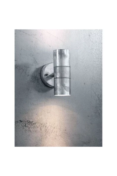 fullreyon 14 Watt BEYAZ IŞIK Eskitme Gri Çift Taraflı Plastik Kasa İç ve Dış Mekan Aplik, Bahçe Duvar Armatürü
