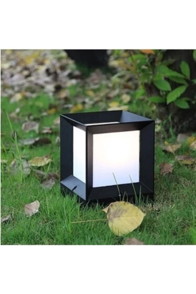 AGS E-27 Duylu Dekoratif Küp Bahçe Armatürü ( Ampul  ) ürün görseli 1