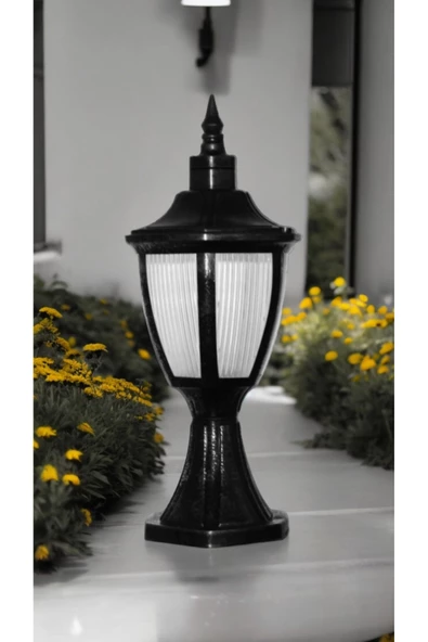 fullreyon 10 Watt Beyaz Işık Led Ampul Dahil Dekoratif Set Üstü Armatür, Plastik Bahçe Duvar Aydınlatma Apliği - 6