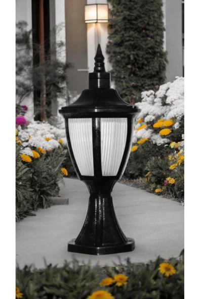 fullreyon 10 Watt Beyaz Işık Led Ampul Dahil Dekoratif Set Üstü Armatür, Plastik Bahçe Duvar Aydınlatma Apliği - 2
