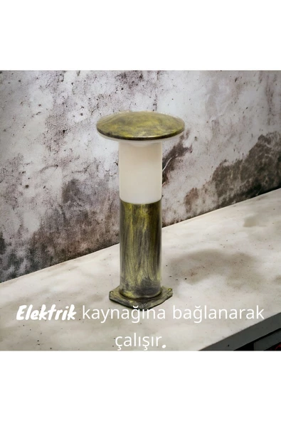 fullreyon 10 Watt Gün Işığı, Antik Eskitme 41 Cm, E27 Duylu Mantar Aplik, Bahçe, Çim, Teras, Duvar Armatürü