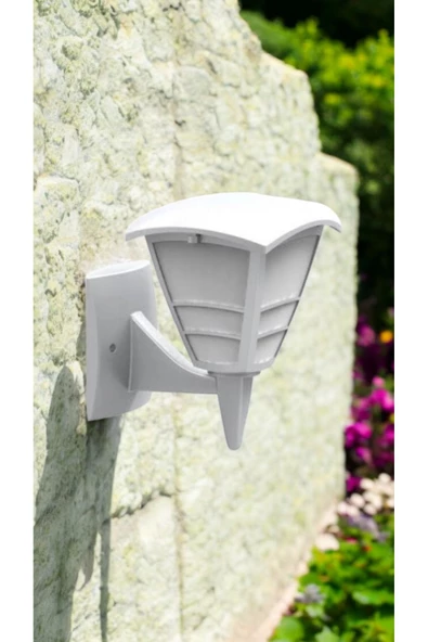 fullreyon E27 Duylu, 10 Watt Günışığı Led Ampul Dahil, BEYAZ renk İç ve Dış Mekan Bahçe, Balkon, Teras Apliği - 7