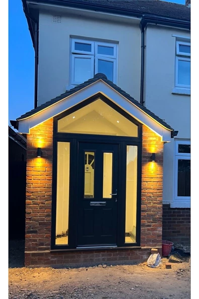 fullreyon Amber Işık Çift Taraflı Led Bahçe Apliği, Gu10 Duy Villa, Teras, Kamelya, İç ve Dış Mekan Şık Aplik - Resim 5