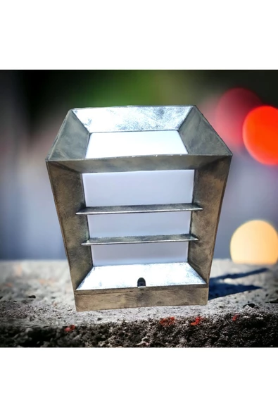 fullreyon Antik Eskitme, E27 Duy Izgaralı Bahçe Aydınlatma Armatürü, Set Üstü Dekoratif Antik Eskitme Aplik - Resim 7