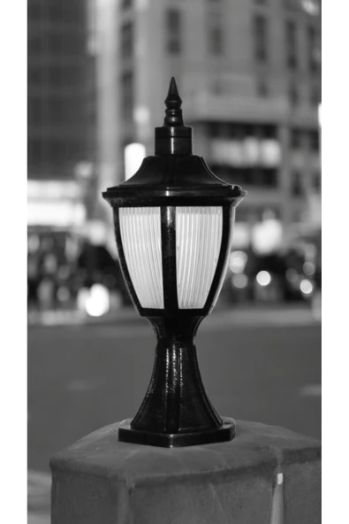 fullreyon 10 Watt Beyaz Işık Led Ampul Dahil Dekoratif Set Üstü Armatür, Plastik Bahçe Duvar Aydınlatma Apliği - 5