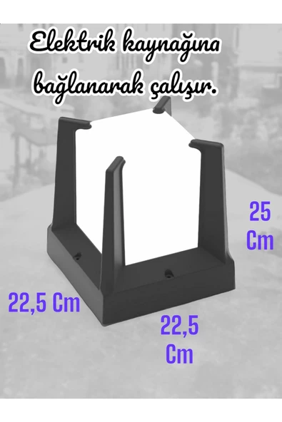 fullreyon E27 Duylu Yeni Tasarım Dekoratif Set Üstü Bahçe Aydınlatma Armatürü, Modern Şık Bahçe Duvar Apliği - 2