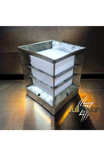 fullreyon Panjurlu Antik Eskitme Küp Bahçe Duvar Apliği, Set Üstü Antik Çim, Duvar ve Yer Aydınlatma Armatürü - Resim 7