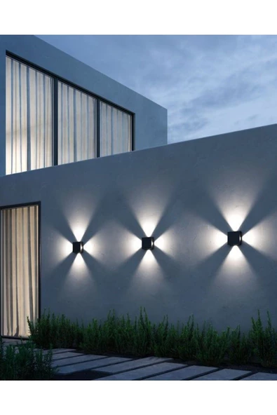 fullreyon Alinda 4 Watt 3000K Günışığı Led Aplik, İç ve Dış Mekan Aplik (Elektriğe Bağlı Çalışır) Duvar Apliği - Resim 7