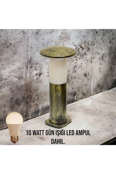 fullreyon 10 Watt Gün Işığı, Antik Eskitme 41 Cm, E27 Duylu Mantar Aplik, Bahçe, Çim, Teras, Duvar Armatürü - 2