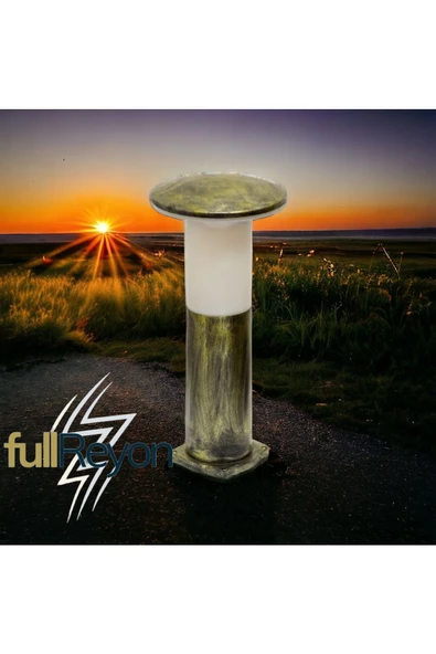 fullreyon 10 Watt Beyaz Işık, Antik Eskitme 41 Cm, E27 Duylu Mantar Aplik, Bahçe, Çim, Teras, Duvar Armatürü - 6