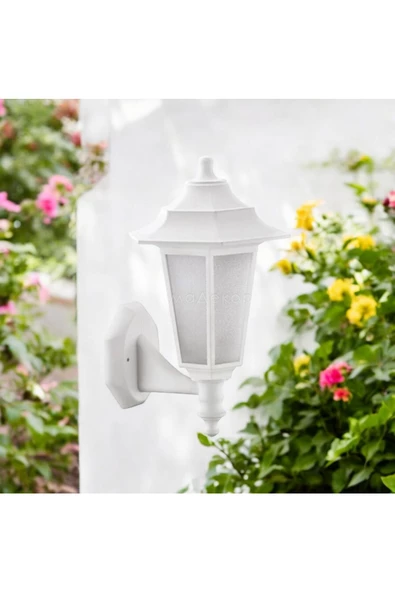 fullreyon E27 Duy, Elektrikle Çalışır, Dekoratif Bahçe, Balkon, Teras, Kapı Giriş Apliği, Bahçe Duvar Armatürü - 3