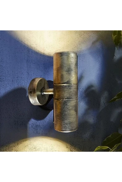 fullreyon 14 Watt Günışığı Antik Yaldız Eskitme Gu10 Duy Çift Yönlü Bahçe Duvar Apliği İç ve Dış Mekan Armatür - 3