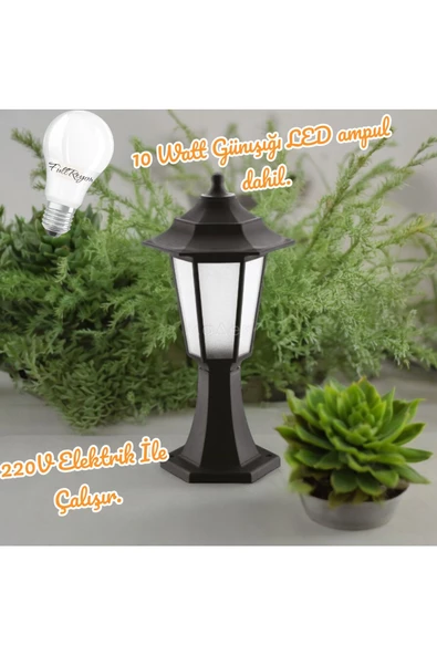 fullreyon 10 Watt Günışığı Ampul Dahil Set Üstü Bahçe Aydınlatma Armatürü, Bahçe Duvar Aydınlatma Apliği - 2