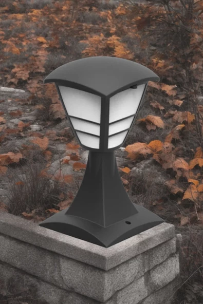 fullreyon 10 Watt Beyaz Işık Led Ampul Dahil, 32 Cm Dekoratif Bahçe Armatürü, Bahçe Duvar Apliği, Şık Armatür - Resim 6