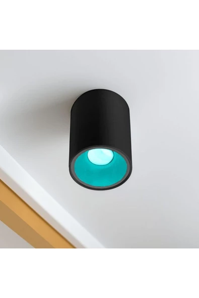 fullreyon 7 Watt MAVİ IŞIK Gu10 Ledli, 10 Cm, Alüminyum Kasa Sıva Üstü Dekoratif Tavan Armatürü, Led Aplik