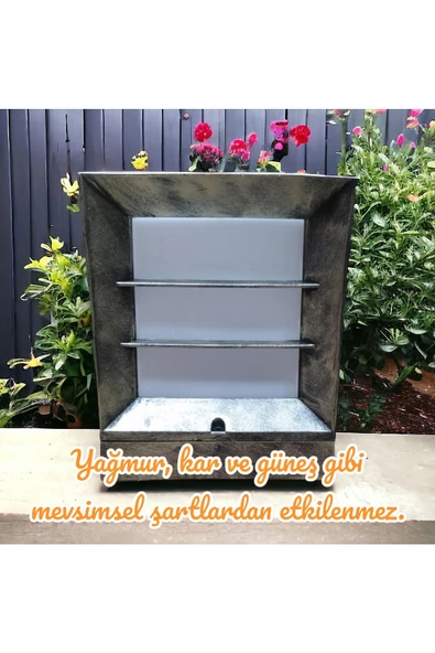 fullreyon Antik Eskitme, E27 Duy Dış Mekan Aplik, Bahçe Armatürü, Çim Üzeri, Yürüyüş Yolu, Taş Duvar Armatürü - 2