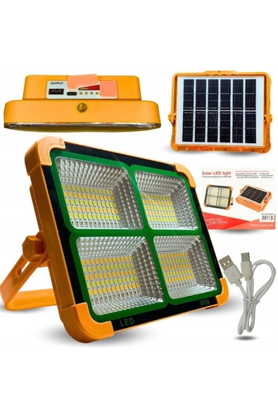 fullreyon Güneş Enerjili, Telefon Şarz Eder, 200 Watt Çoban, Çiftçi, Bekçi Feneri 4 Farklı Işık Modlu, SOS Mod - Resim 2