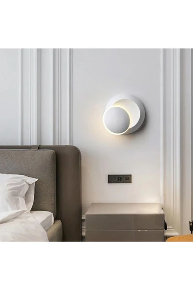 fullreyon Alüminyum Kasa, Elektrikle Çalışır, 6 Watt 3000K Günışığı Led Aplik, Banyo, Balkon, Yatakbaşı Apliği - Resim 4