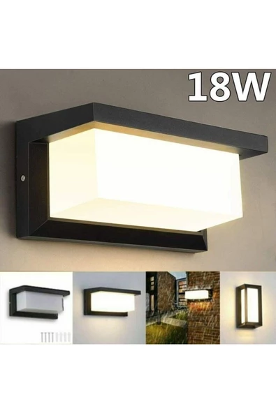 fullreyon 18 Watt Beyaz Işık Ledli Bahçe, Balkon, Teras, Kamelya, Veranda, Banyo, Duvar Apliği, Led Armatür - 4