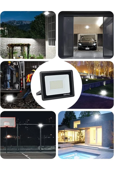 fullreyon Elektrikle Çalışır, Ultra Kaliteli 100 Watt Beyaz Işık Smd Led Projektör, Dış Mekan Armatürü - 220v