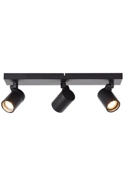 fullreyon 3x7 Watt AMBER IŞIK Alüminyum Kasa Dekoratif İç Mekan Tavan, Duvar Spotu 3 Spotlu Gu10 Duy Armatür - 5