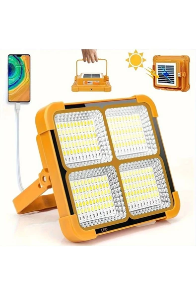 fullreyon Solar Powerbank, 200 Watt Güneş Enerjili, 4 Işık Modlu, SOS Çakar Işıklı Kampçı Balıkçı Çoban Feneri - 7