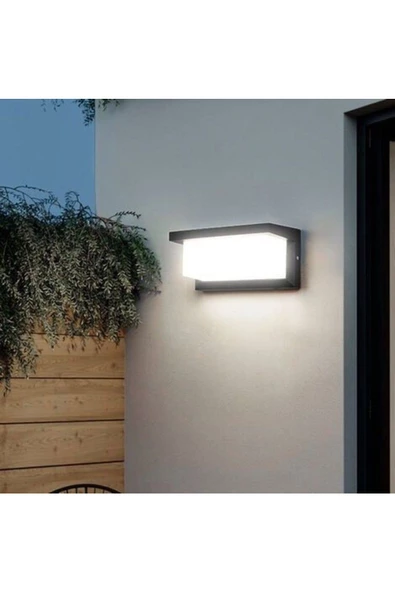 fullreyon Modern Tasarım 18 Watt Beyaz Işık Ledli Bahçe, Teras, Kamelya, Veranda Apliği, Modern Led Armatür - Resim 7