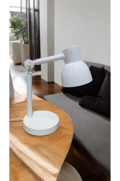 fullreyon Beyaz Renk, Elektrikle Çalışır, Modern, Masa, Çalışma, Okuma Lambası, Öğrenci Lambası, Gece Lambası