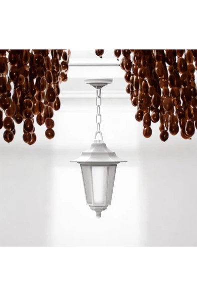 fullreyon 10 Watt Beyaz Işık Ampullü, Elektrikle Çalışır, Plastik Kasa Armatür, Bahçe, Balkon, Teras Apliği - 2