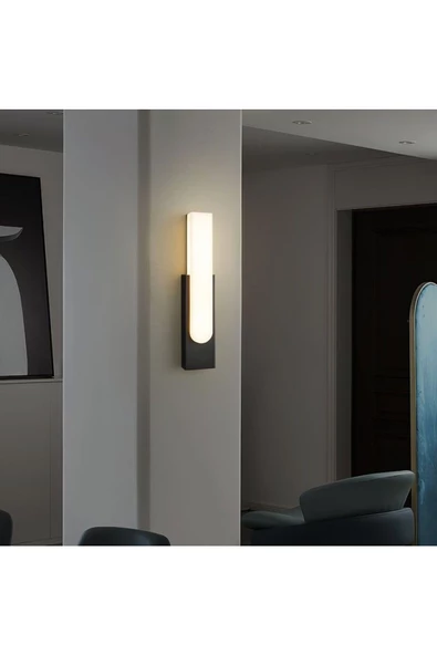 fullreyon 10 Watt, 3200 Kelvin Dekoratif Led Aplik, İç ve Dış Mekan Aydınlatma Armatürü, Led Duvar Apliği - Resim 2