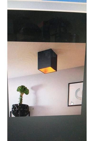 fullreyon 7 Watt  gu10 Duylu Dekoratif Kasa Şık Tavan Armatürü Mavi Işık - Resim 2