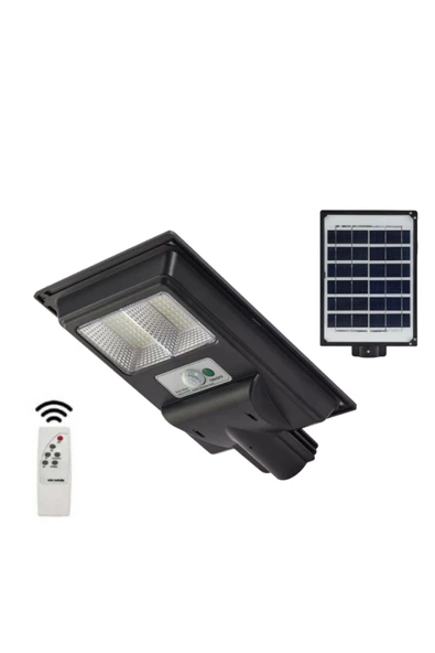 fullreyon 100 Watt, 8000 Lümen, 6500K Beyaz Işık, Fotoselli, Sensörlü, Kumandalı Güneş Enerjili Bahçe Armatürü