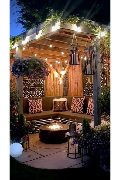 fullreyon 5 Metre, 5 Duylu, Sıralı Düğün, Kına, Organizasyon, İşletme, Bahçe Teras Armatürü Sıralı Duy Armatür - Resim 4