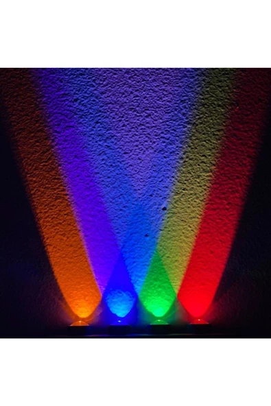 fullreyon 8 Watt Modern Led Aplik Iç Ve Dış Mekan Aplik, Dekoratif Işık Süzmeli 4 Işık Renkli Modern Armatür - 3
