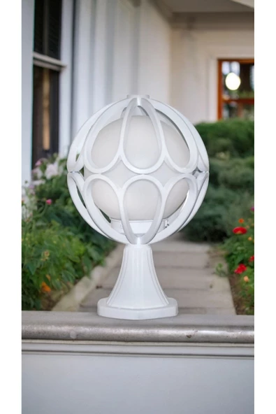 fullreyon Beyaz Işık 10 W. Led Ampul Dahil Bahçe Duvar Aydınlatma Armatürü, Set Üstü Dekoratif Beyaz Aplik - Resim 5