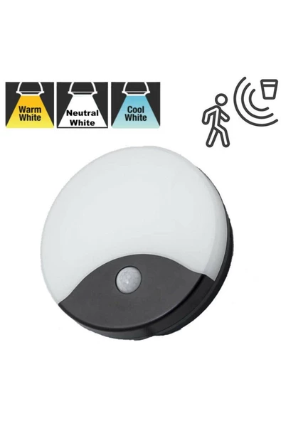 fullreyon Elektrik Bağlantısı İle Çalışır, 4000 Kelvin, Pır Sensörlü, 20 Watt İç ve Dış Mekan Aplik, Armatür - 5
