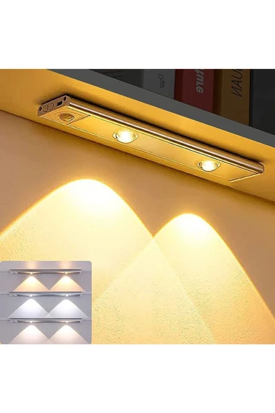 fullreyon Şarzlı, Sensörlü, 6 Watt, Alüminyum Kasa, Dolap İçi, Tezgah Altı, Çok Amaçlı, Işık Desenli Aplik - 8