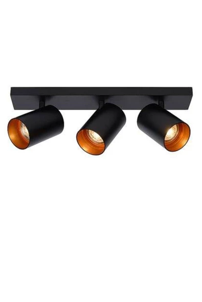 fullreyon 3x7 Watt MAVİ IŞIK Alüminyum Kasa Dekoratif İç Mekan Tavan, Duvar Spotu 3 Spotlu Gu10 Duy Armatür - Resim 4