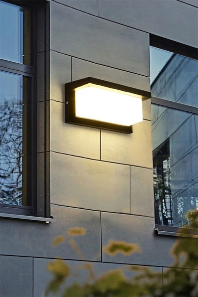 fullreyon 3000K Günışığı 18 Watt Bahçe Duvar Apliği, Villa Dış Cephe Aplik, Kapı Giriş Aplik, Modern Led Aplik - 7
