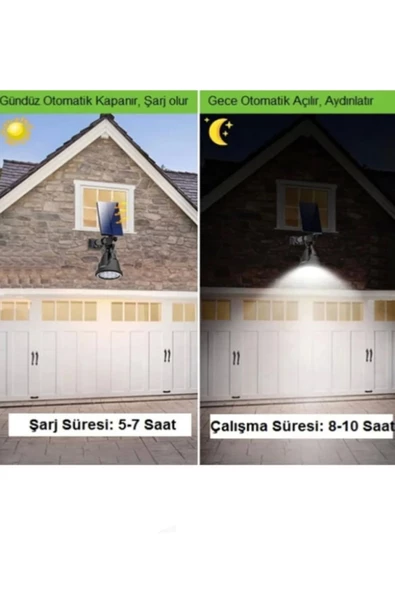 luxshome Güneş Enerjili Kazıklı Solar Armatür, Çiçek, Çim, Ağaç Aydınlatma Armatürü Yeşil Işık - 3