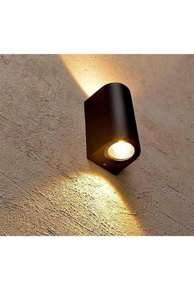 sekizgen led Çift Yönlü Aplik Siyah Gövde Ampulsüz Fiyattır