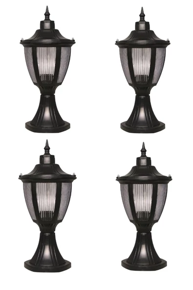 bayburkay Lamp232 4 Adet Bahçe Armatürü, Konsollu Fener, Bahçe Apliği, Duvar Apliği