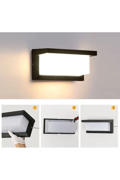 fullreyon 18 Watt Beyaz Işık Ledli Bahçe, Balkon, Teras, Kamelya, Veranda, Banyo, Duvar Apliği, Led Armatür