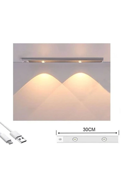 fullreyon Şarzlı, Sensörlü, 6 Watt, Alüminyum Kasa, Dolap İçi, Tezgah Altı, Çok Amaçlı, Işık Desenli Aplik - 4