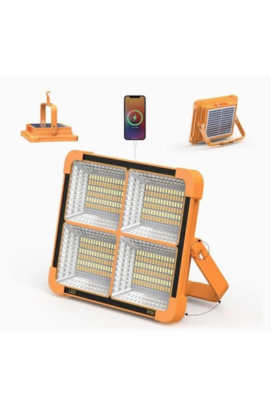 fullreyon Güneş Enerjili, Telefon Şarz Eder, 200 Watt Çoban, Çiftçi, Bekçi Feneri 4 Farklı Işık Modlu, SOS Mod - Resim 4