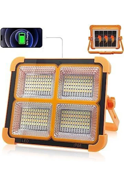 fullreyon Güneş Enerjili, Telefon Şarz Eder, 200 Watt Çoban, Çiftçi, Bekçi Feneri 4 Farklı Işık Modlu, SOS Mod - Resim 3