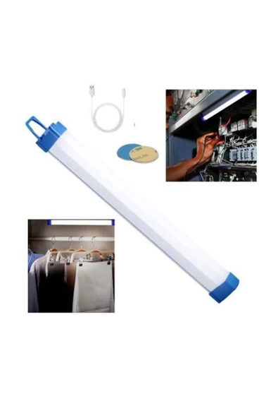 fullreyon Şarzlı, 72 CM,  30 Watt, Acil Yardım Modlu, Dimli, Tekne, Çadır, Tezgah Altı Armatür, USB Şarzlı