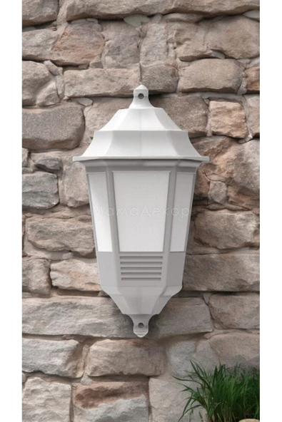 fullreyon 10 Watt Beyaz Işık Ampul Dahil Dekoratif Duvar Apliği, Bahçe Duvar Armatürü, Teras, Balkon Aplik - Resim 2